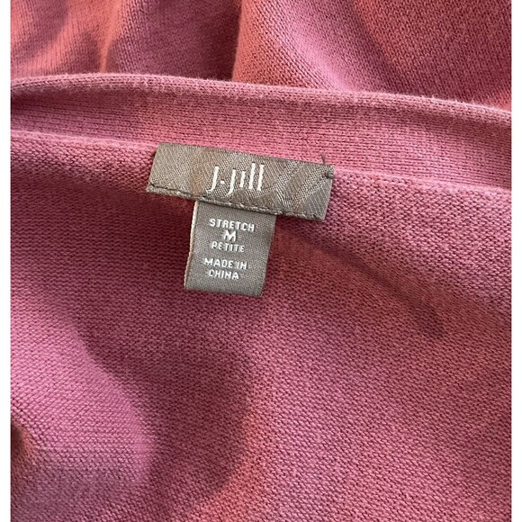 J. Jill Women's Sweater Cardigan Size M Petite Stretch Pink - Picture 3 of 8